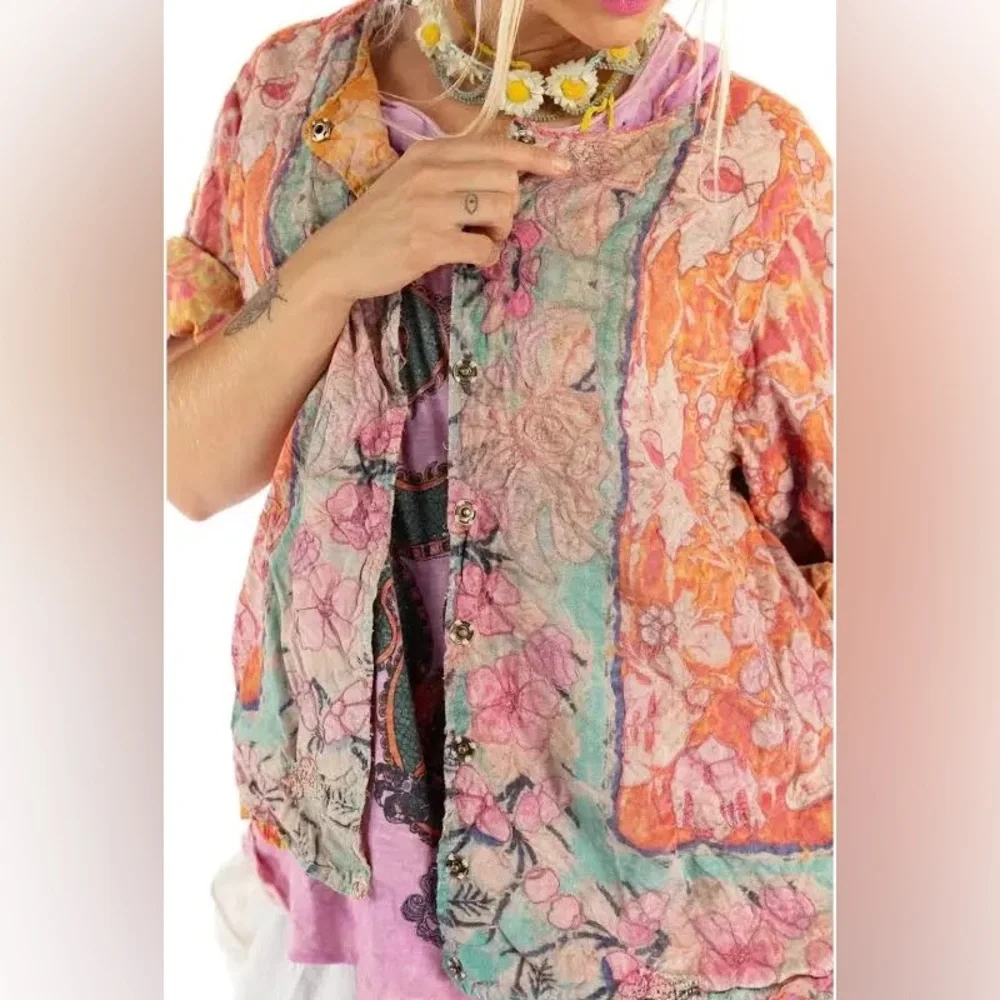 Floral Isabeau Kimono in Shambala - JACKET 731 - Picture 2 of 7